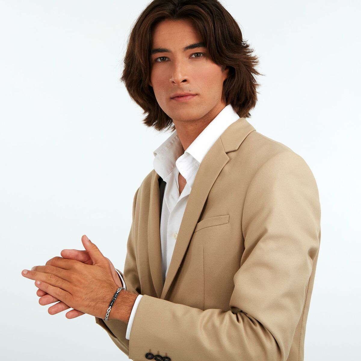 Brățară Bărbați Maserati Oțel inoxidabil 21,5 cm Argintiu