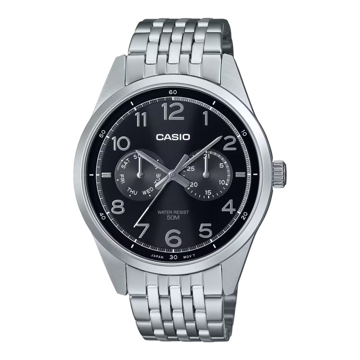 Ceas Bărbați Casio MTP-E340D-1AVDF Argintiu (Ø 42 mm)
