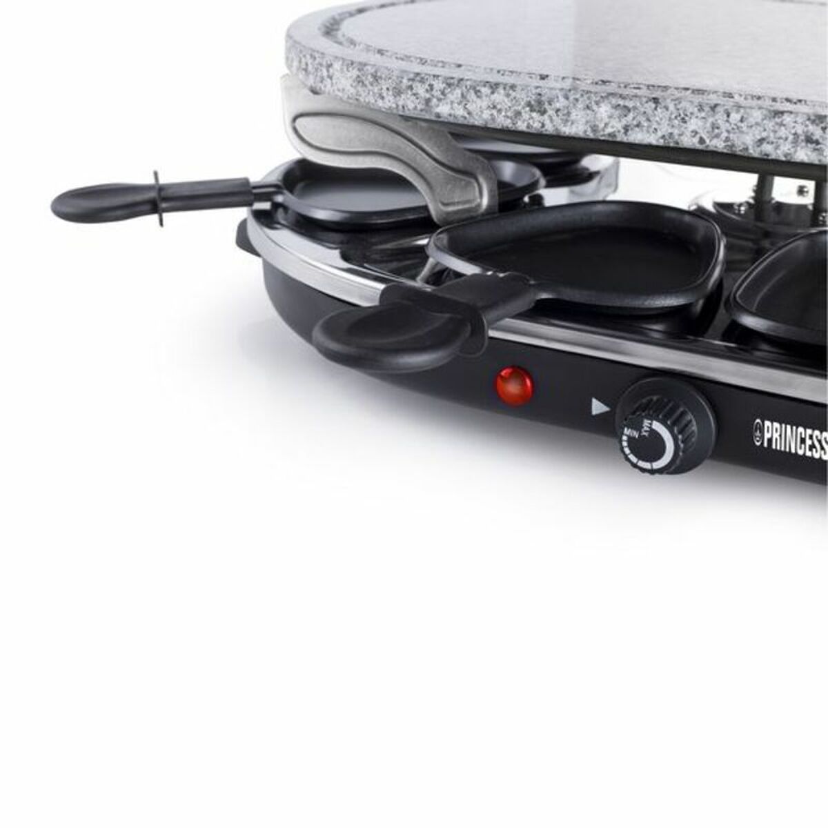 Raclette Princess 8 Oval Stone Grill Party Negru Gri