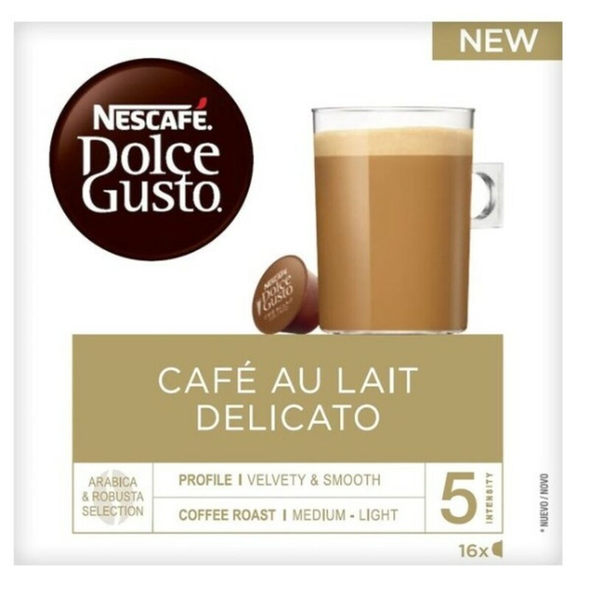 Capsule de cafea Nescafé Dolce Gusto Au Lait Delicato (16 uds)