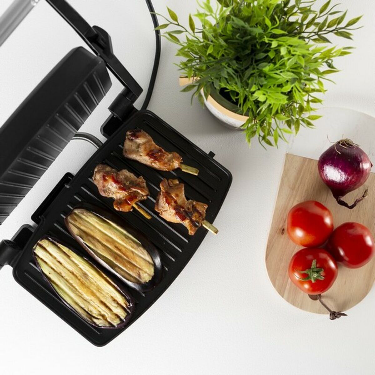 Grătar de contact Tristar GR-2856 1000W Negru Oțel 28 x 19 cm