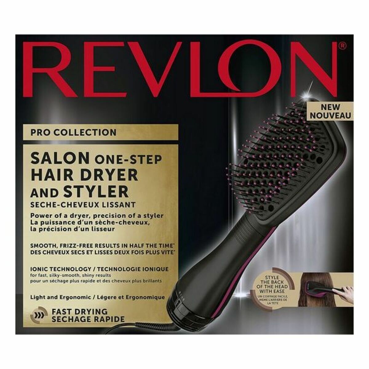Kaistantis šepetys Revlon RVDR5212 Negru Roz 800W