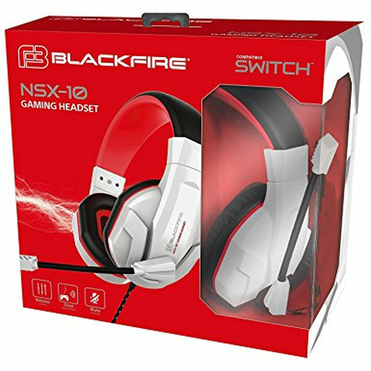 Căști cu Microfon Blackfire NSX-10 Alb
