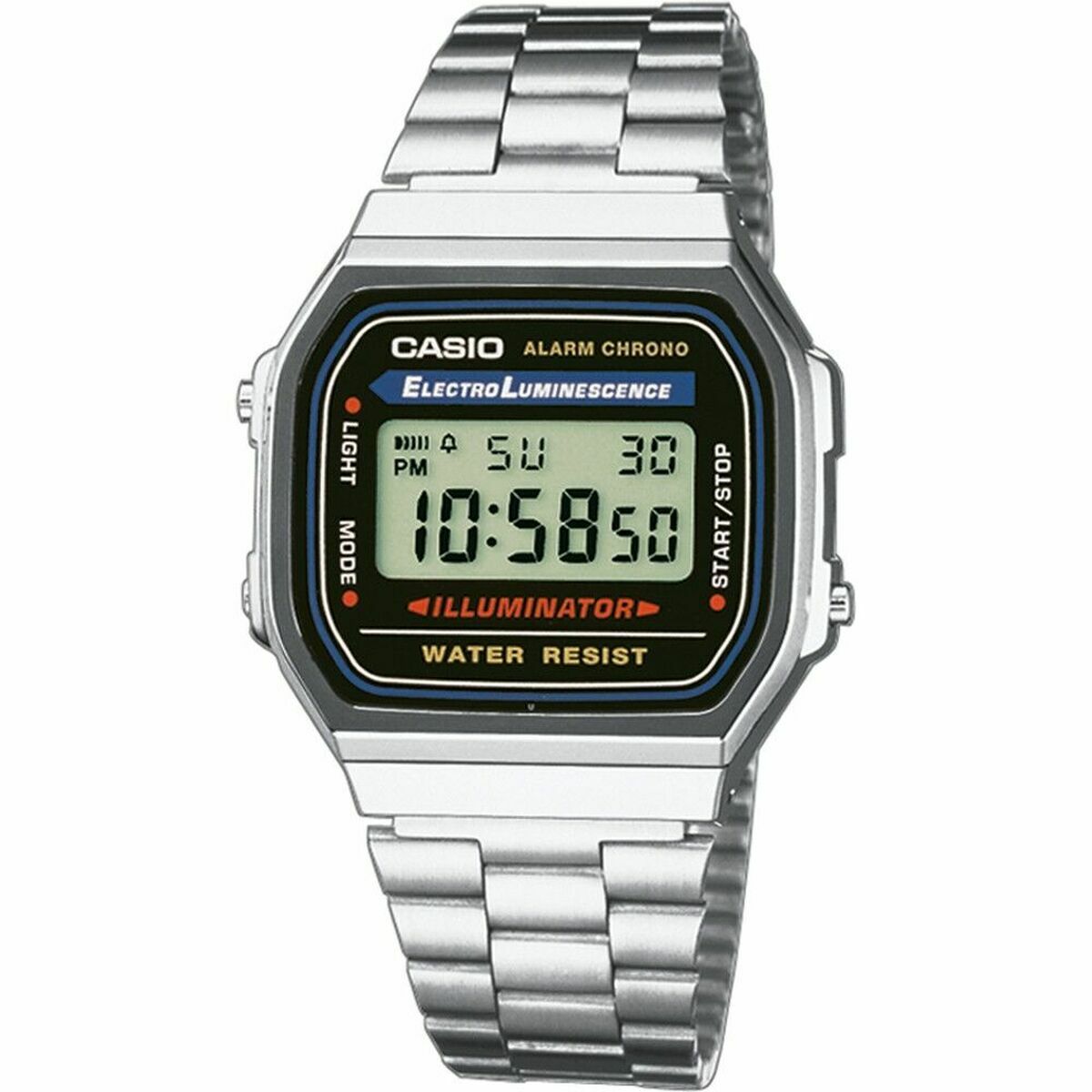 Ceas Bărbați Casio A168WA-1YES Negru Argintiu