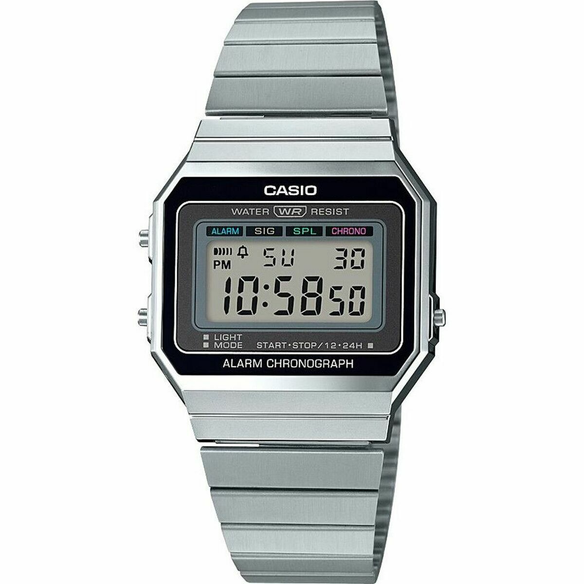 Ceas Bărbați Casio A700WE-1AEF Negru Argintiu (Ø 35 mm)