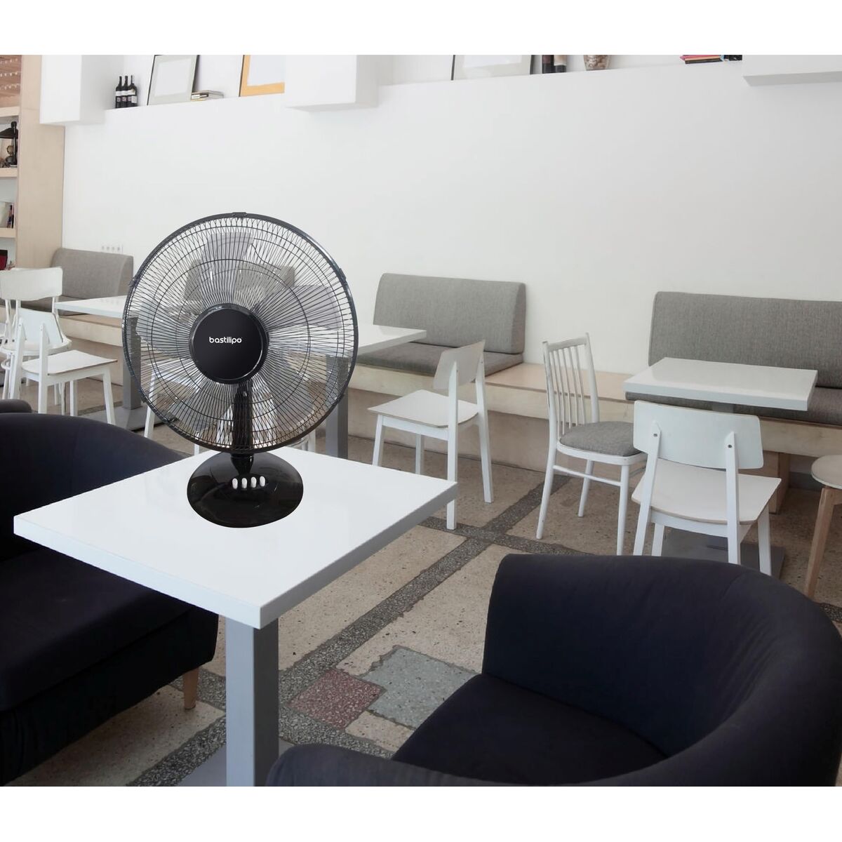 Ventilator de Masă Bastilipo BARROSA Negru 50 W