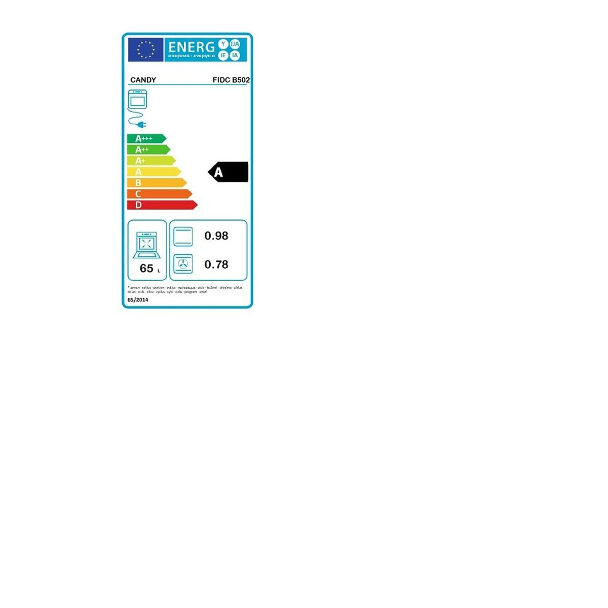 Cuptor Candy FIDC B502 65 L