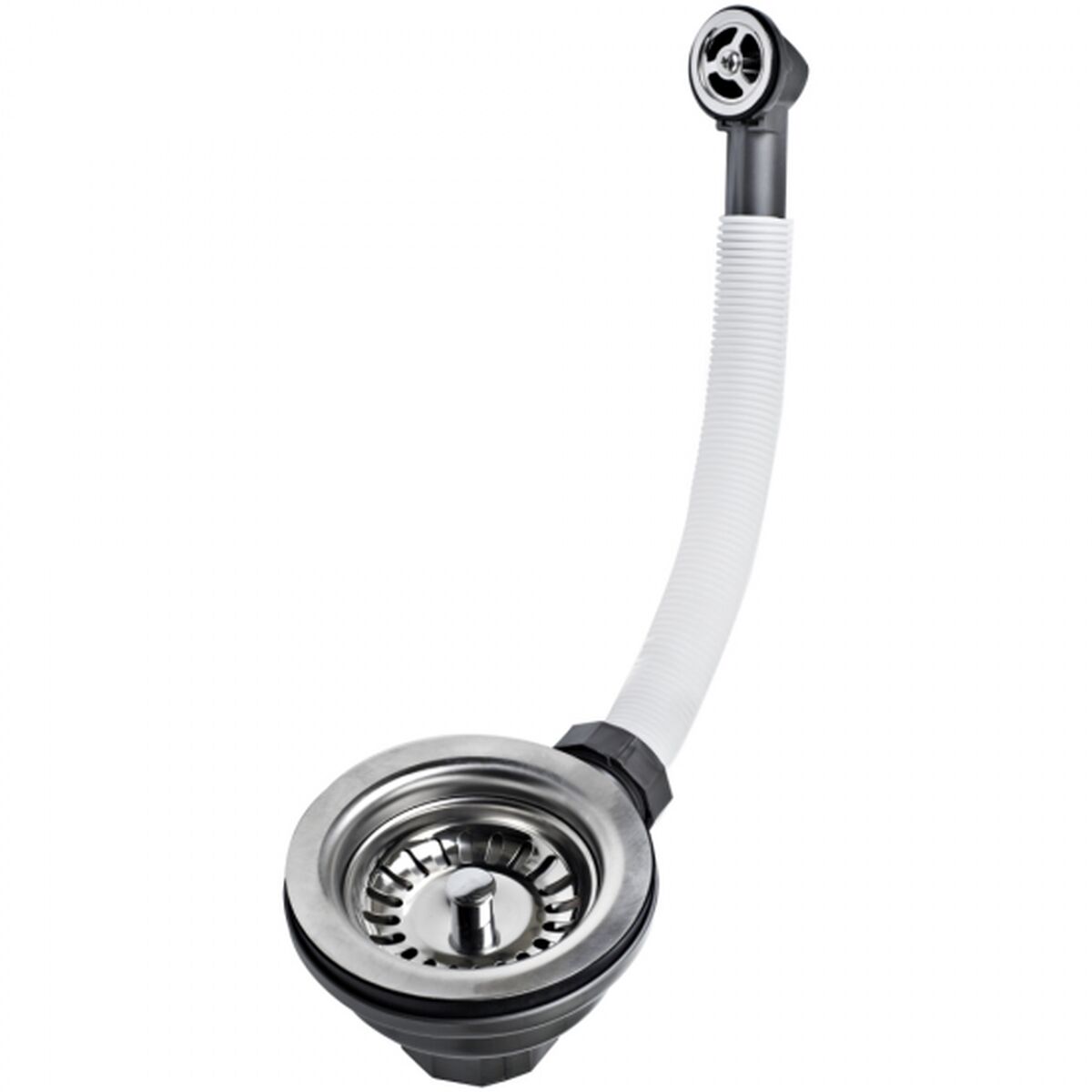 Supapă pentru chiuvetă cu preaplin flexibil Teka 61001302 Argintiu Oțel inoxidabil