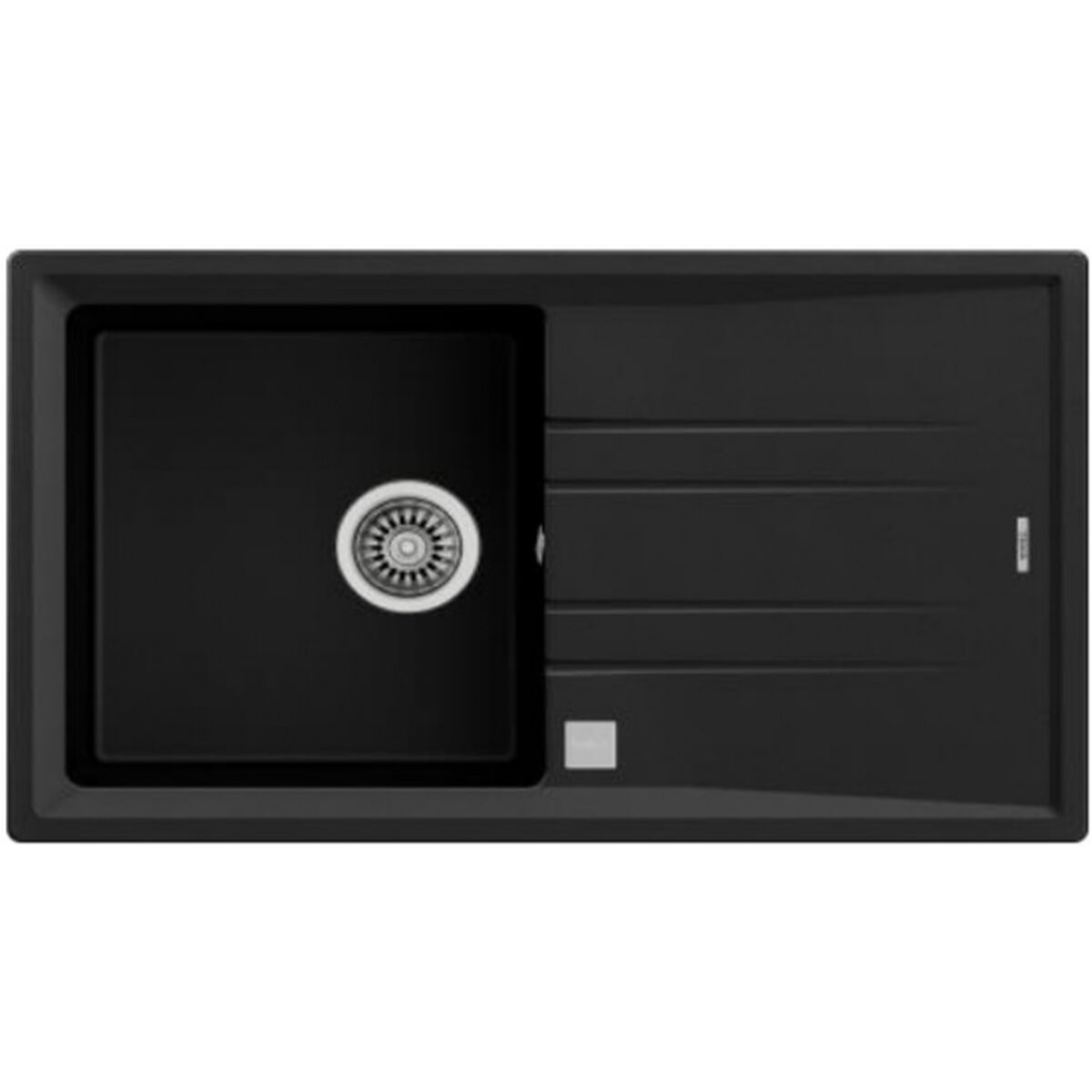 Chiuvetă cu O Cuvă Teka STONE 50BTG Negru