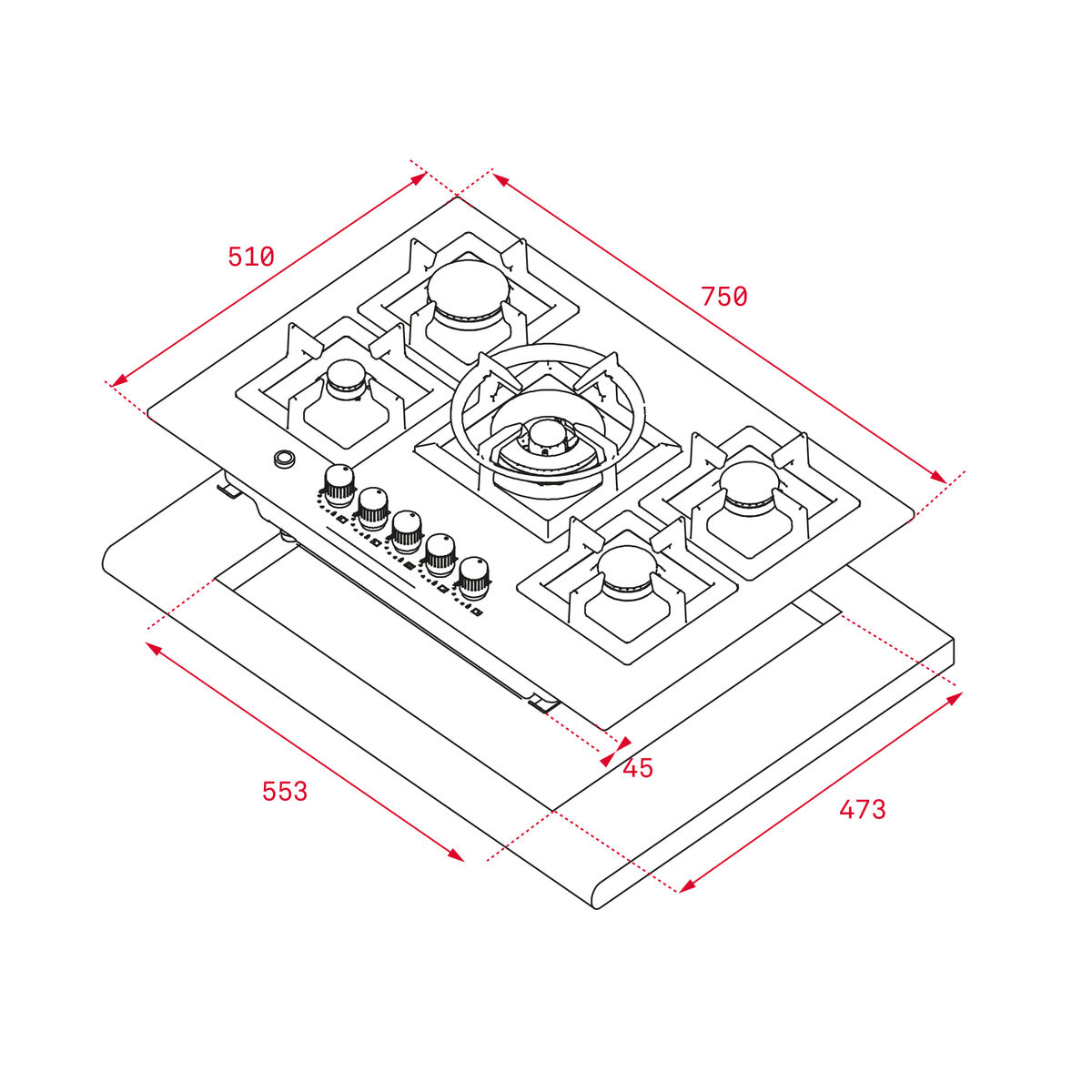 Plită cu Inducție Teka EFX 70.1 5G AI AL DR CI
