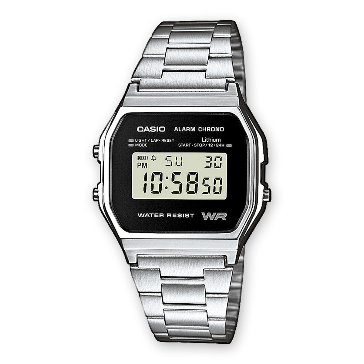 Ceas Bărbați Casio A158WEA-1EF Negru Gri Argintiu
