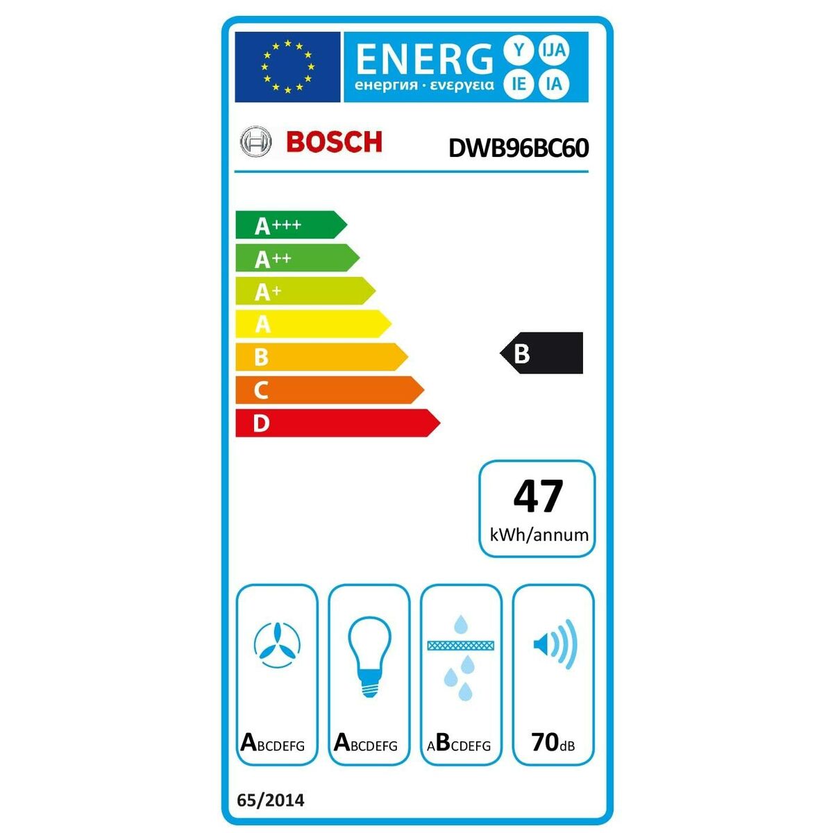 Hotă Convențională BOSCH DWB96BC60 Negru