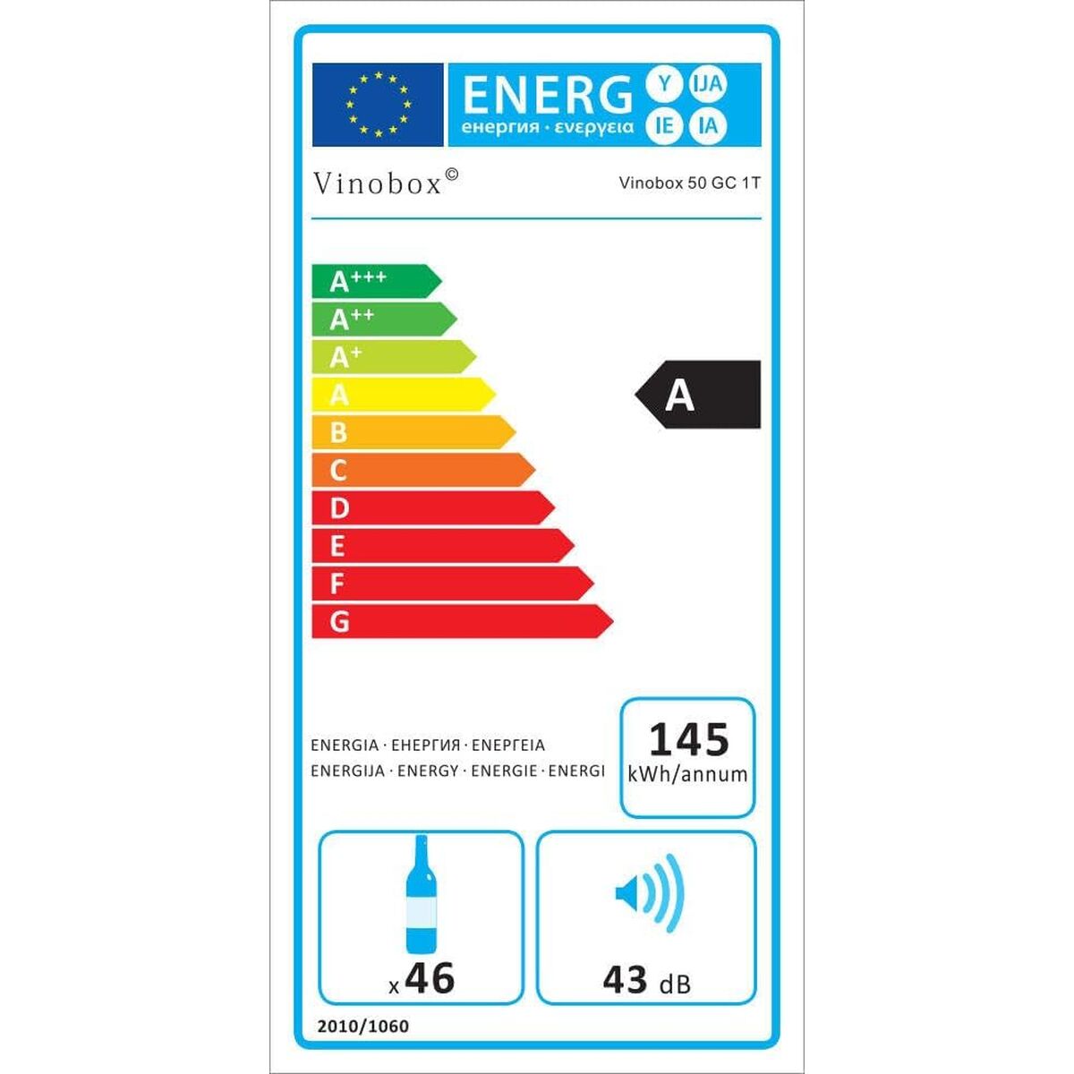 Vinotecă Vinobox V50GC1TI Negru