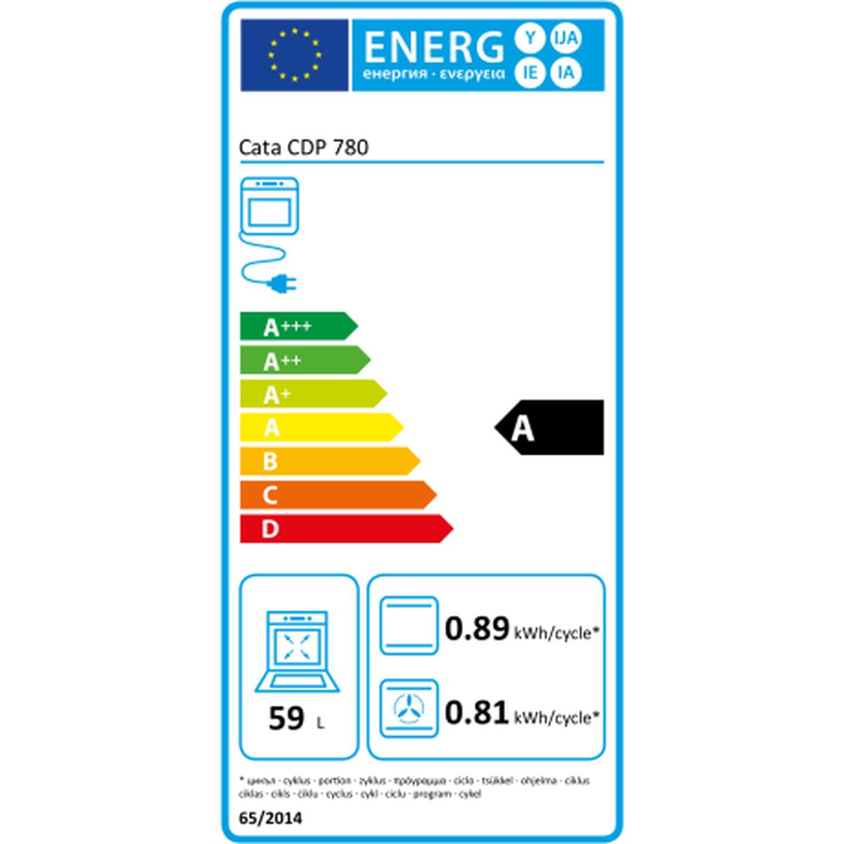 Cuptor Cata CDP780ASBK 2450 W 59 L