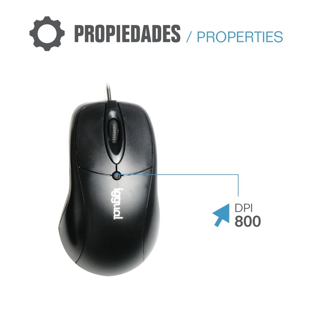 Tastatură și Mouse iggual QWERTY USB Negru Qwerty Spaniolă