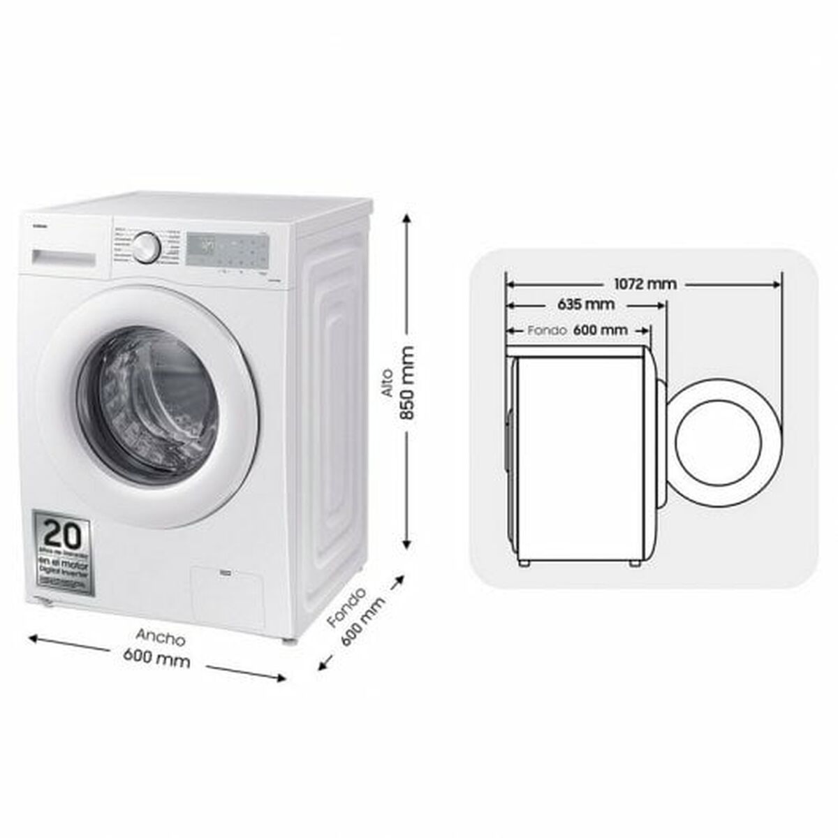 Mașină de spălat Samsung WW80CGC04DTH 60 cm 1400 rpm 8 kg