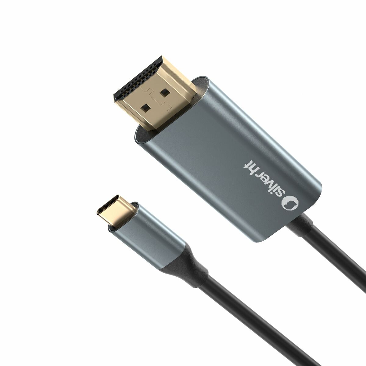 Cablu USB-C la HDMI Silver HT LOGAN Negru