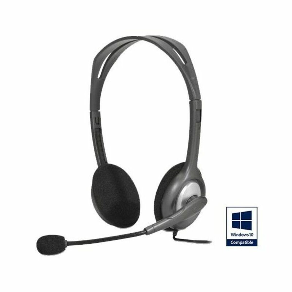 Căști cu Microfon Logitech 981-000271 2 x Jack 1,4 m Negru Gri