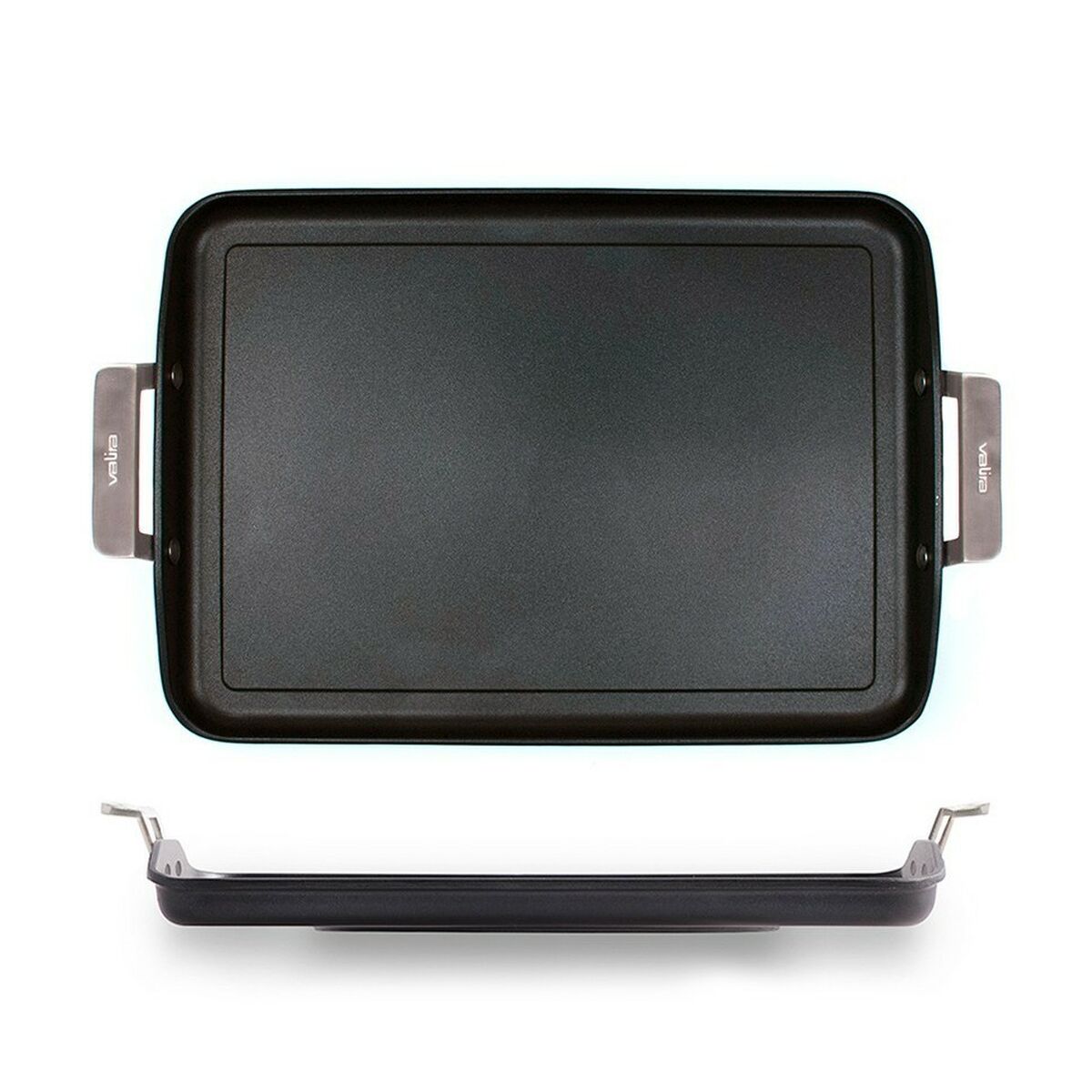 Plită Grill cu Suprafață Netedă Valira 4674/25 Negru Metal