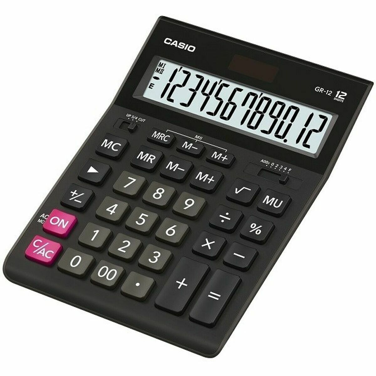 Calculator Casio GR-12 Negru Plastic
