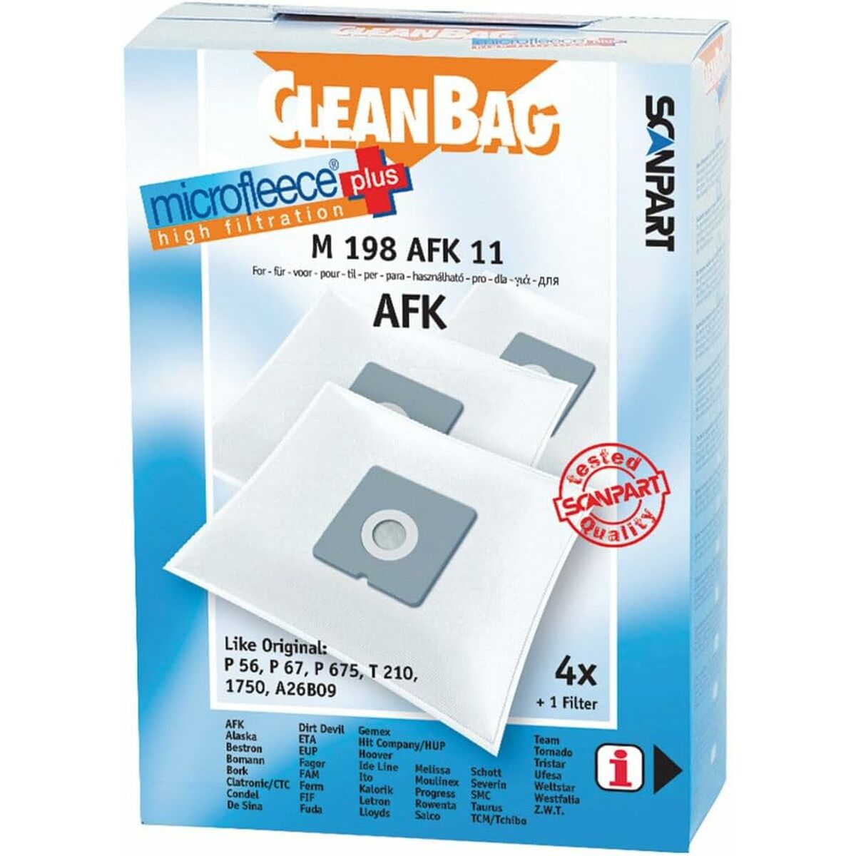 Sac de Schimb pentru Aspirator Scanpart M 198 AFK 11 AFK BORK 4UD