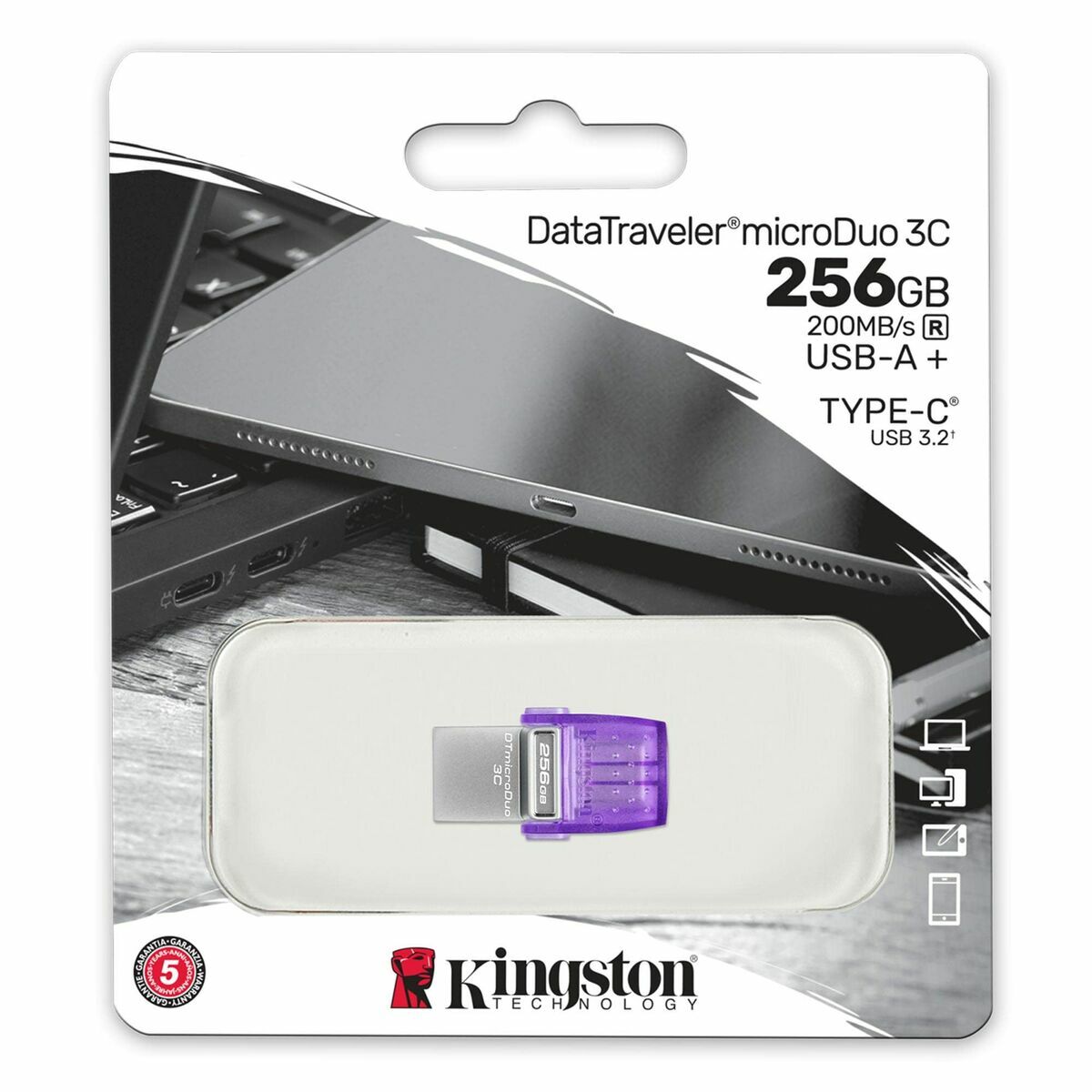 Memorie USB Kingston DTDUO3CG3/256GB Negru Mov 256 GB