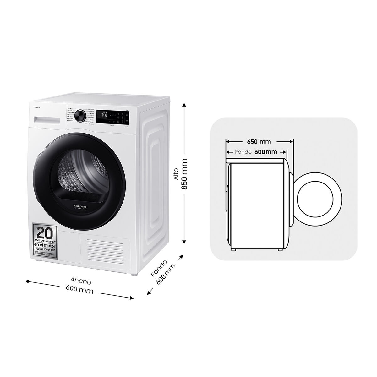 Dryer Samsung SECADORA9KGCONINTELIGENCIAARTI 9 kg