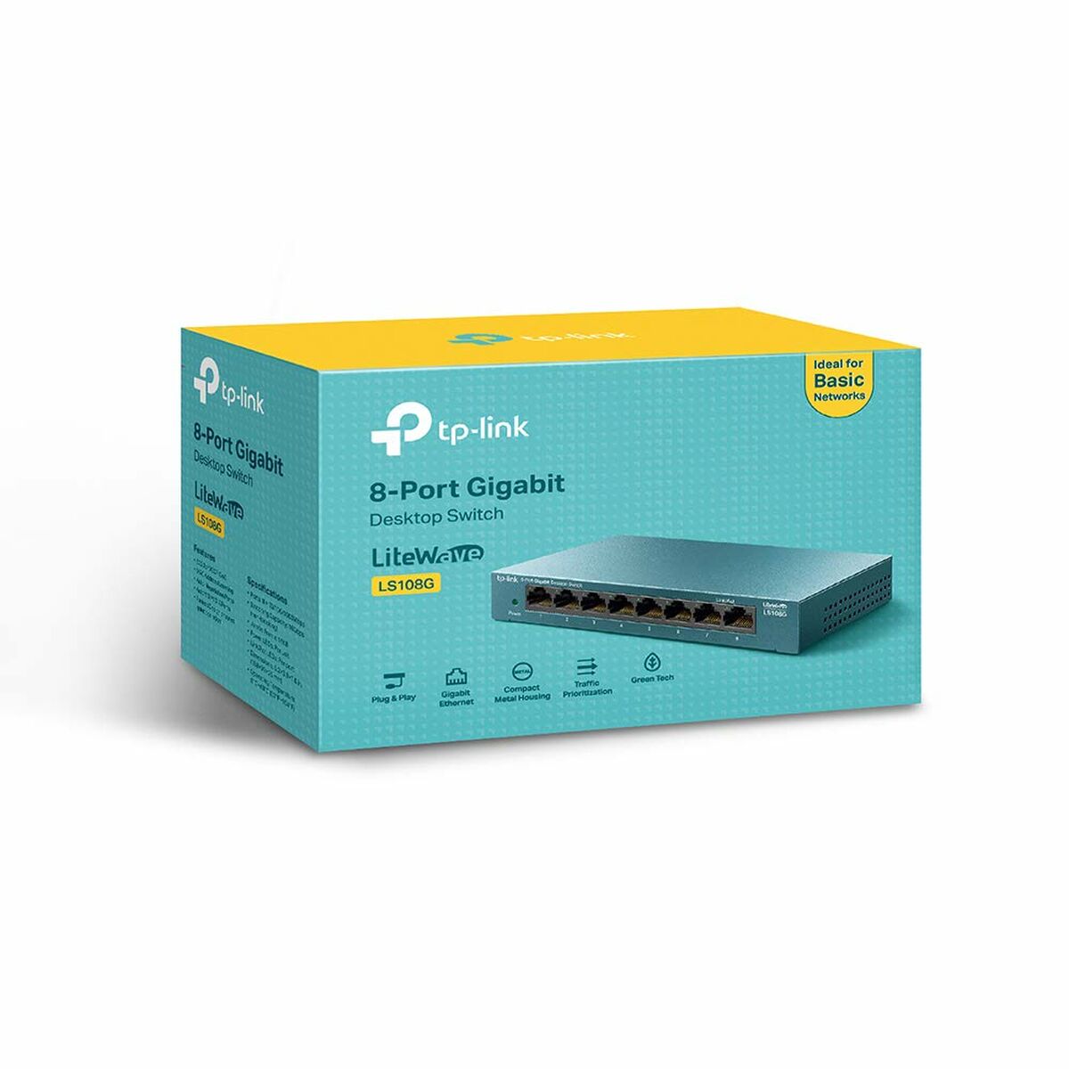 Switch TP-Link LS108G Albastru Gri