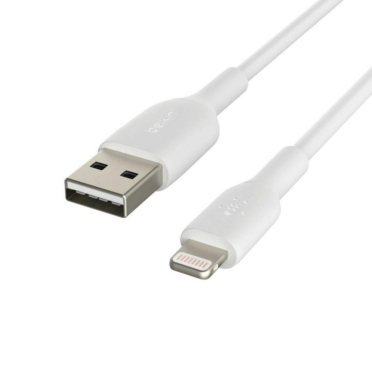 Cablu USB la Lightning Belkin CAA001BT1MWH Alb 1 m