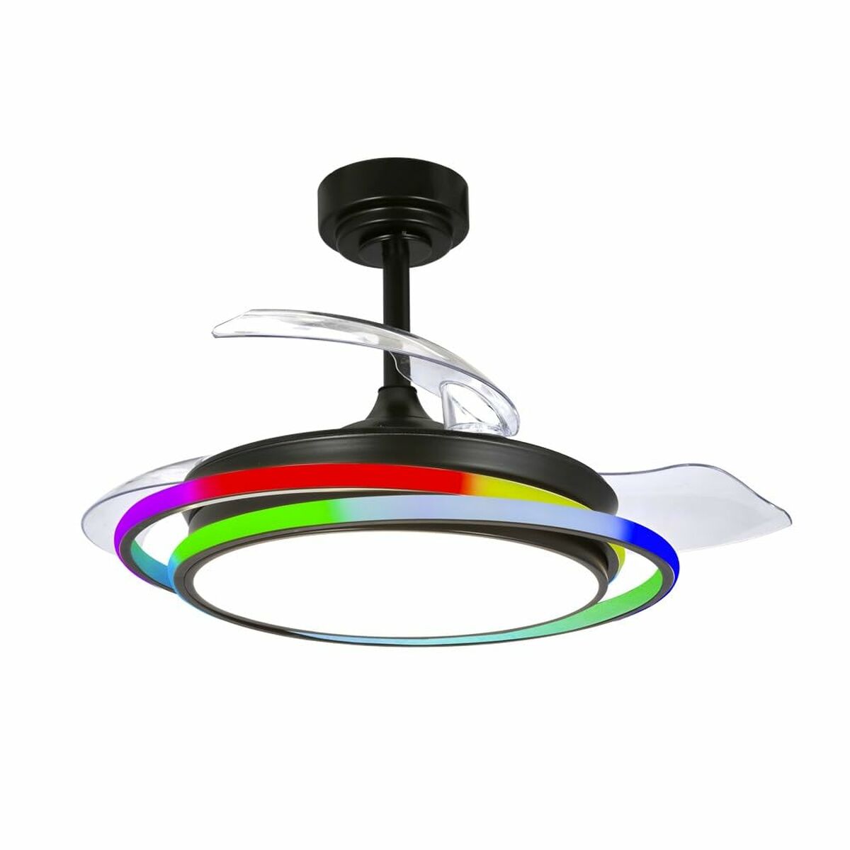 Ventilator de Tavan CristalRecord ANTILA MINI RGB BK RETRAC Negru