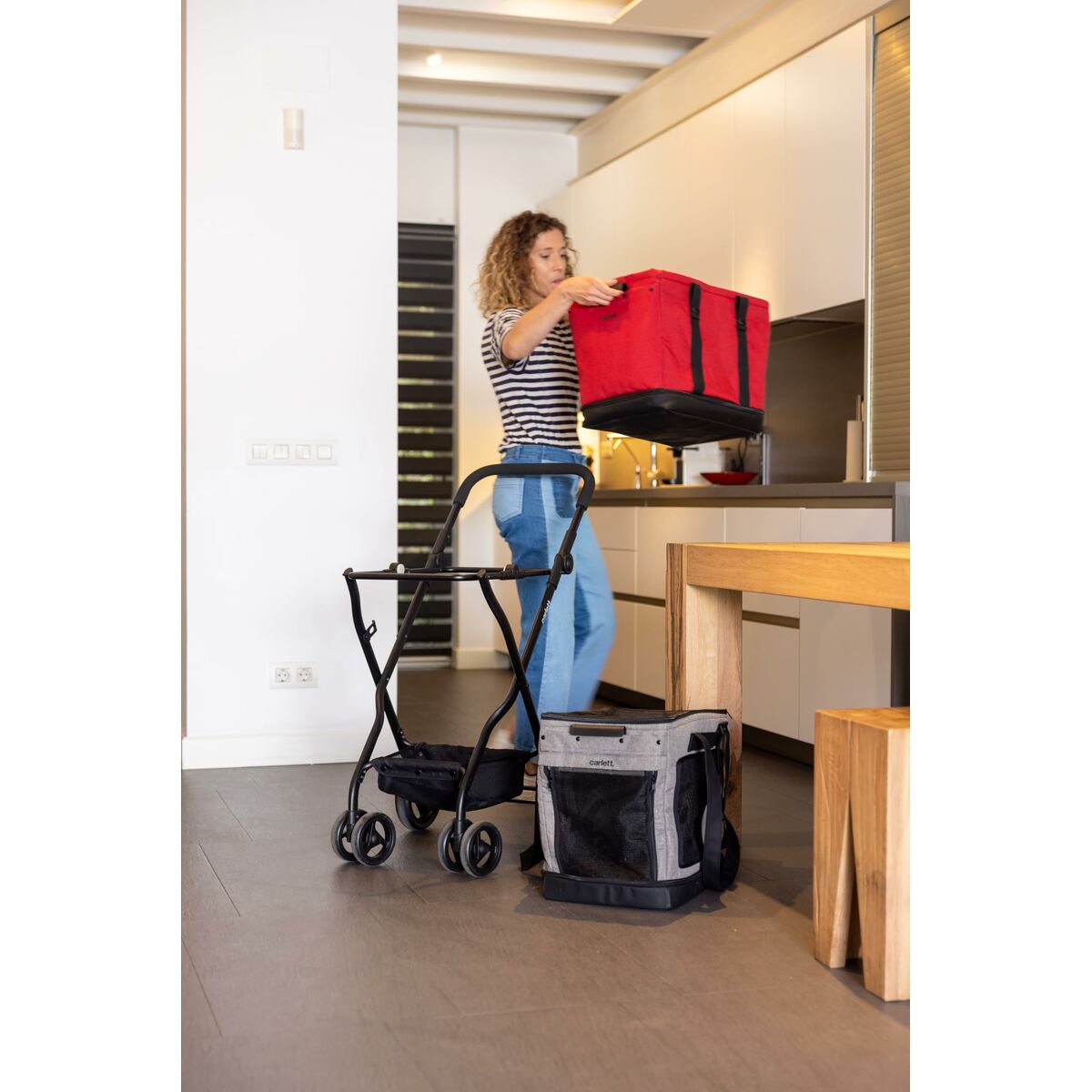 Cărucior de cumpărături Carlett CUBE S ICE Gri