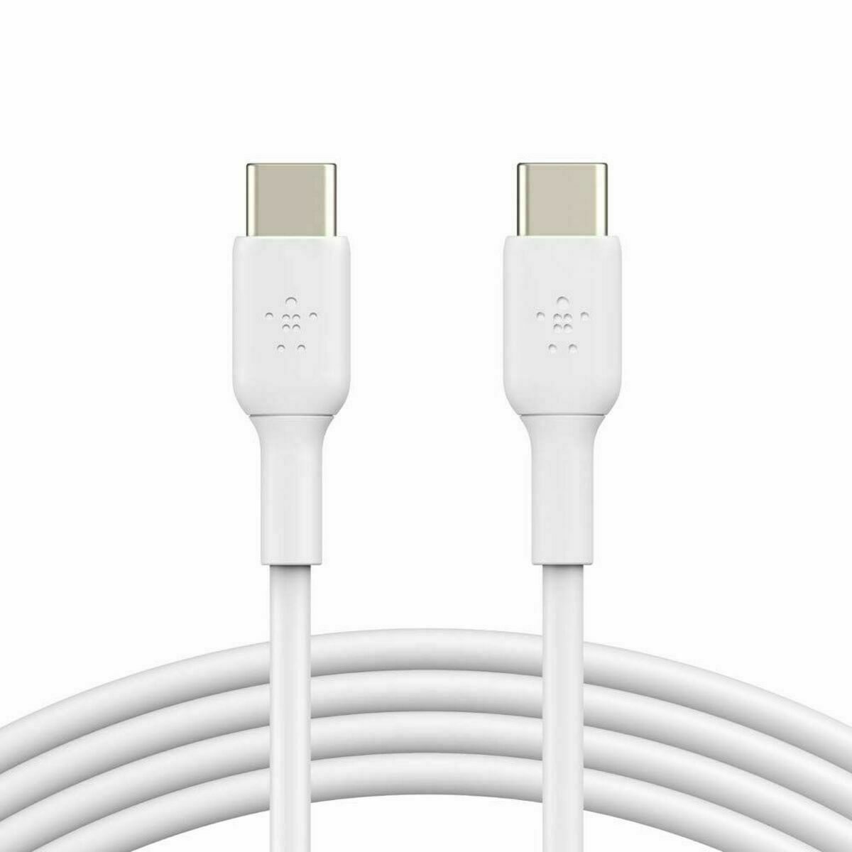 Cablu USB-C la USB-C Belkin CAB003BT2MWH Alb 2 m
