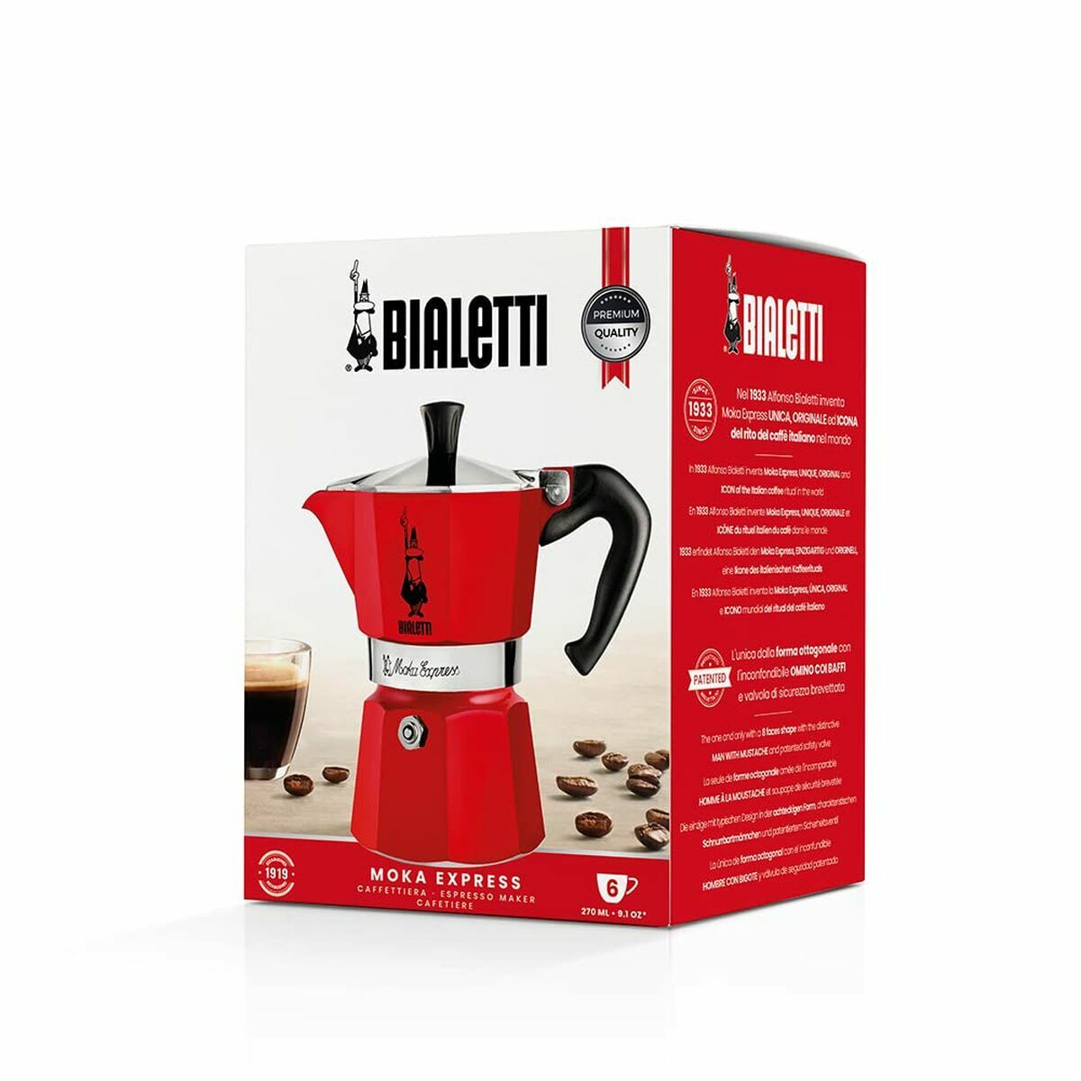 Cafetieră Italiană Bialetti 0004943/NP Roșu 6 Cești