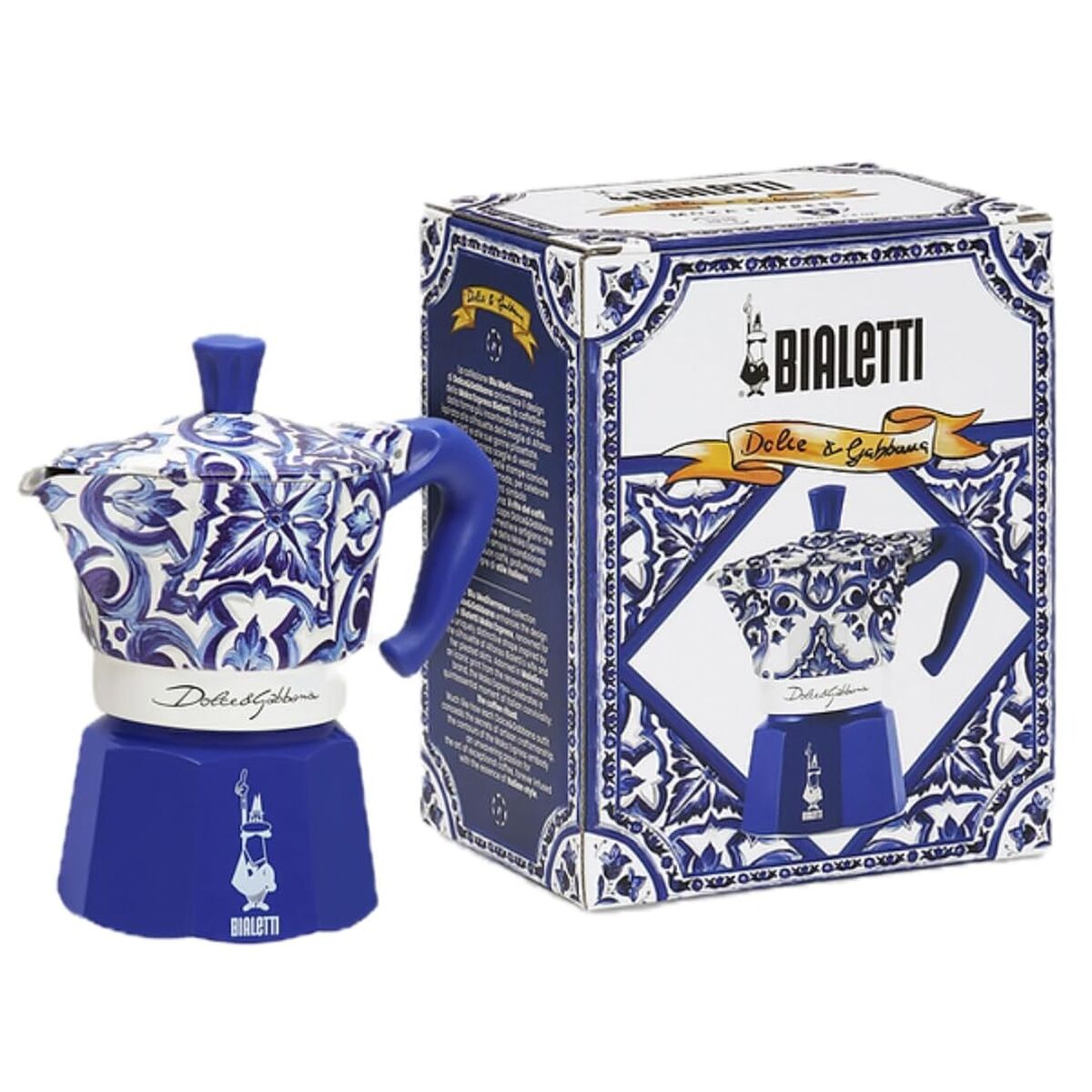 Cafetieră Italiană Bialetti D&G BLU MEDI 4T 150 ml Albastru Oțel inoxidabil 4 Hrníčky