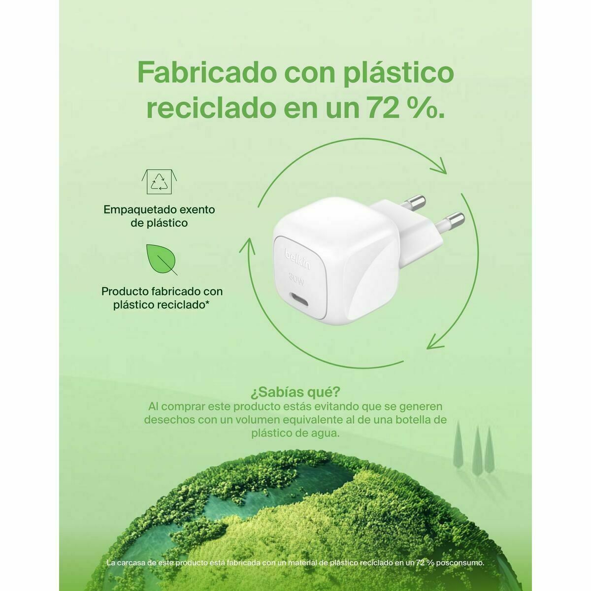 Cablu Lightning Belkin WCA008KQWH Alb 30 W