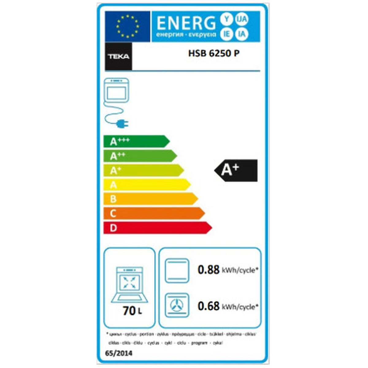 Cuptor Pirolitic Teka HSB6250P 3400 W 71 L