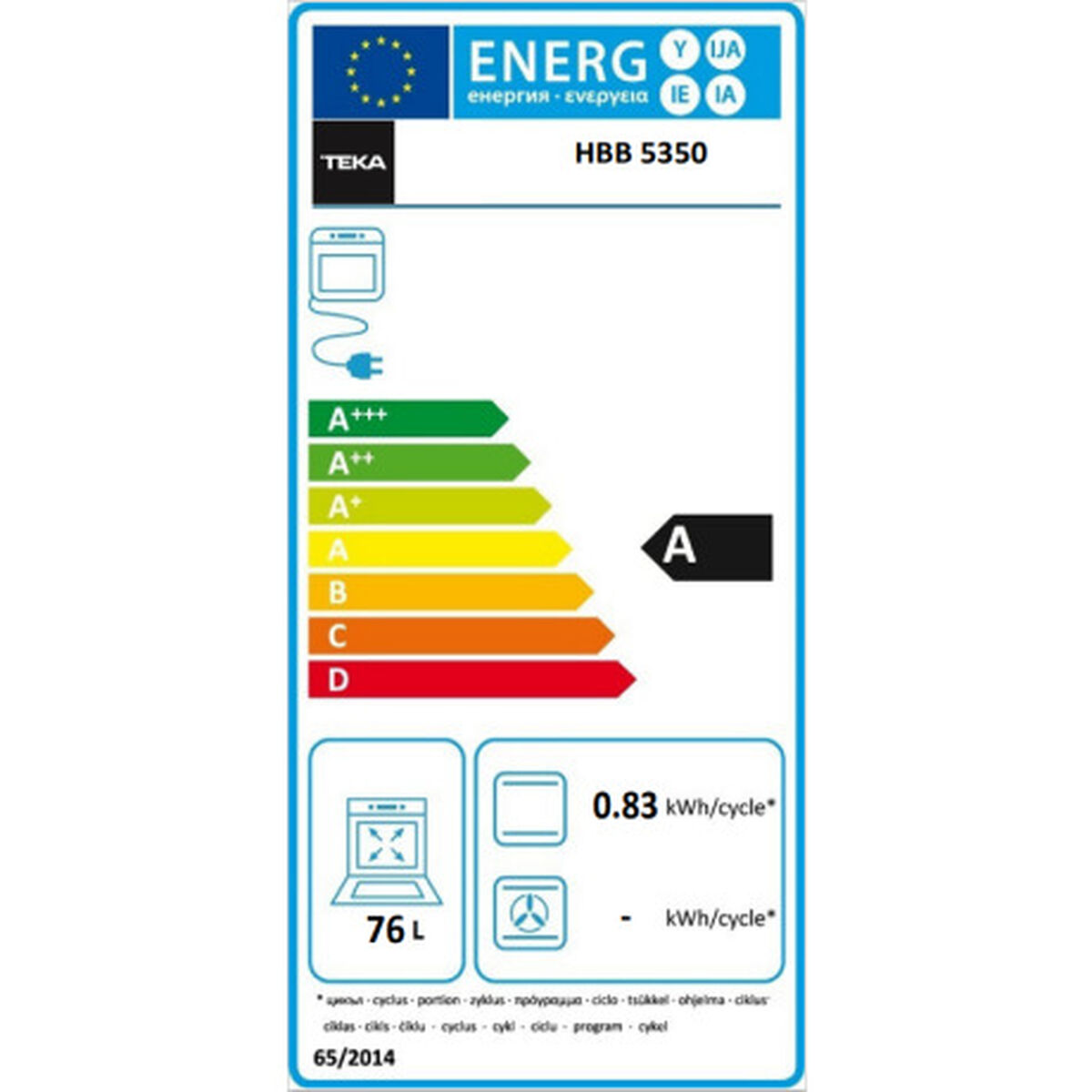 Cuptor Standard Teka HBB5350 INOX 111020080 76 L