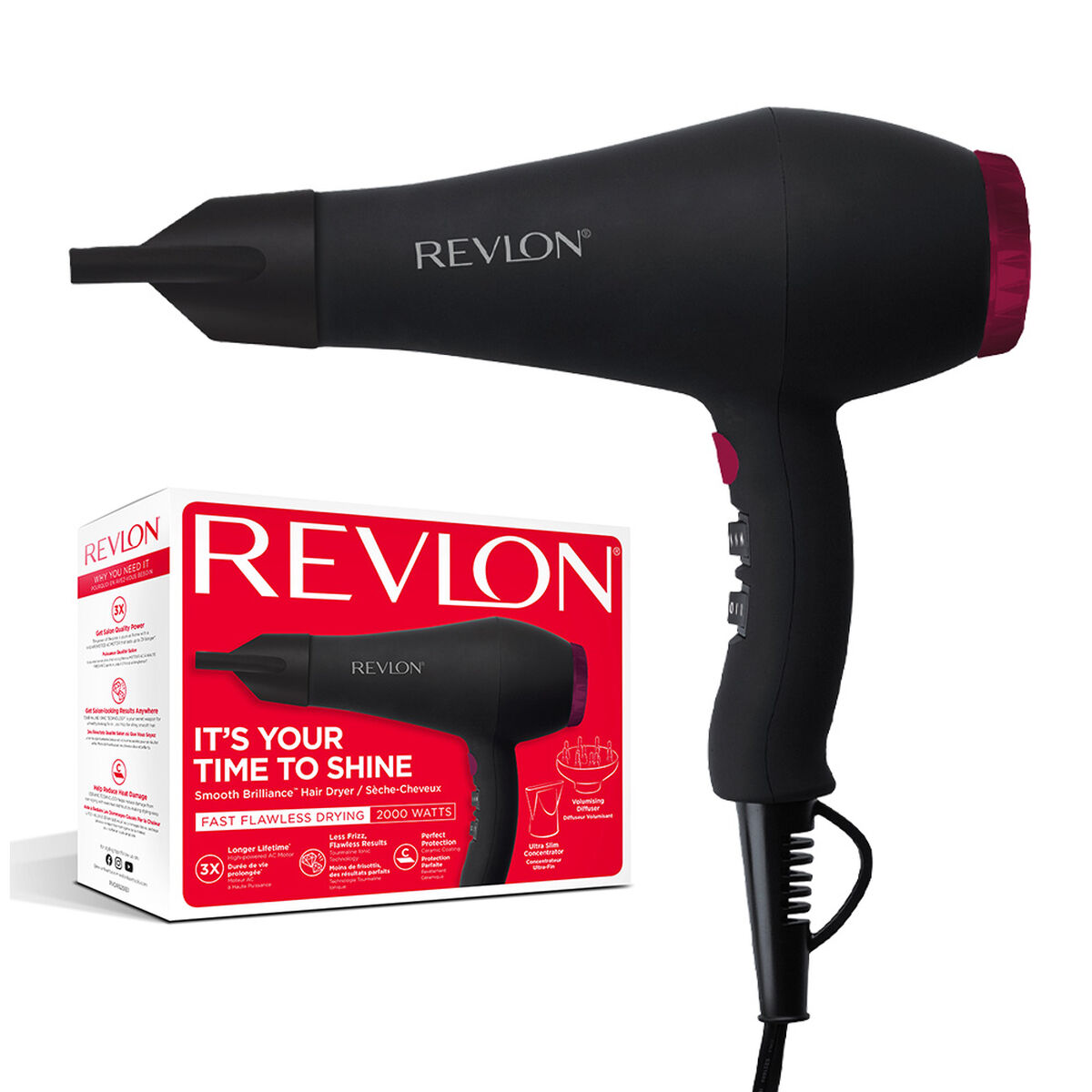 Uscător de Păr Revlon RVDR5251E Negru 2000 W