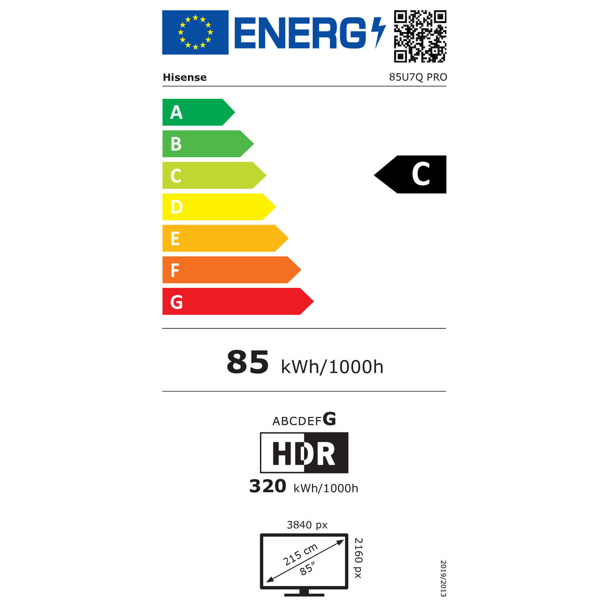 Smart TV Hisense 85U7Q PRO 85" 4K Ultra HD LED HDR