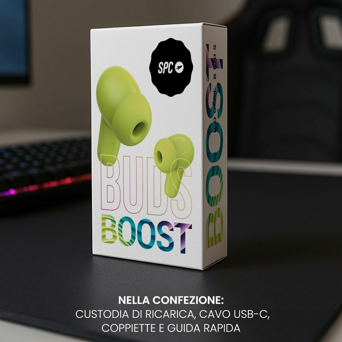 Căști SPC 4630Y BOOST BUDS Verde