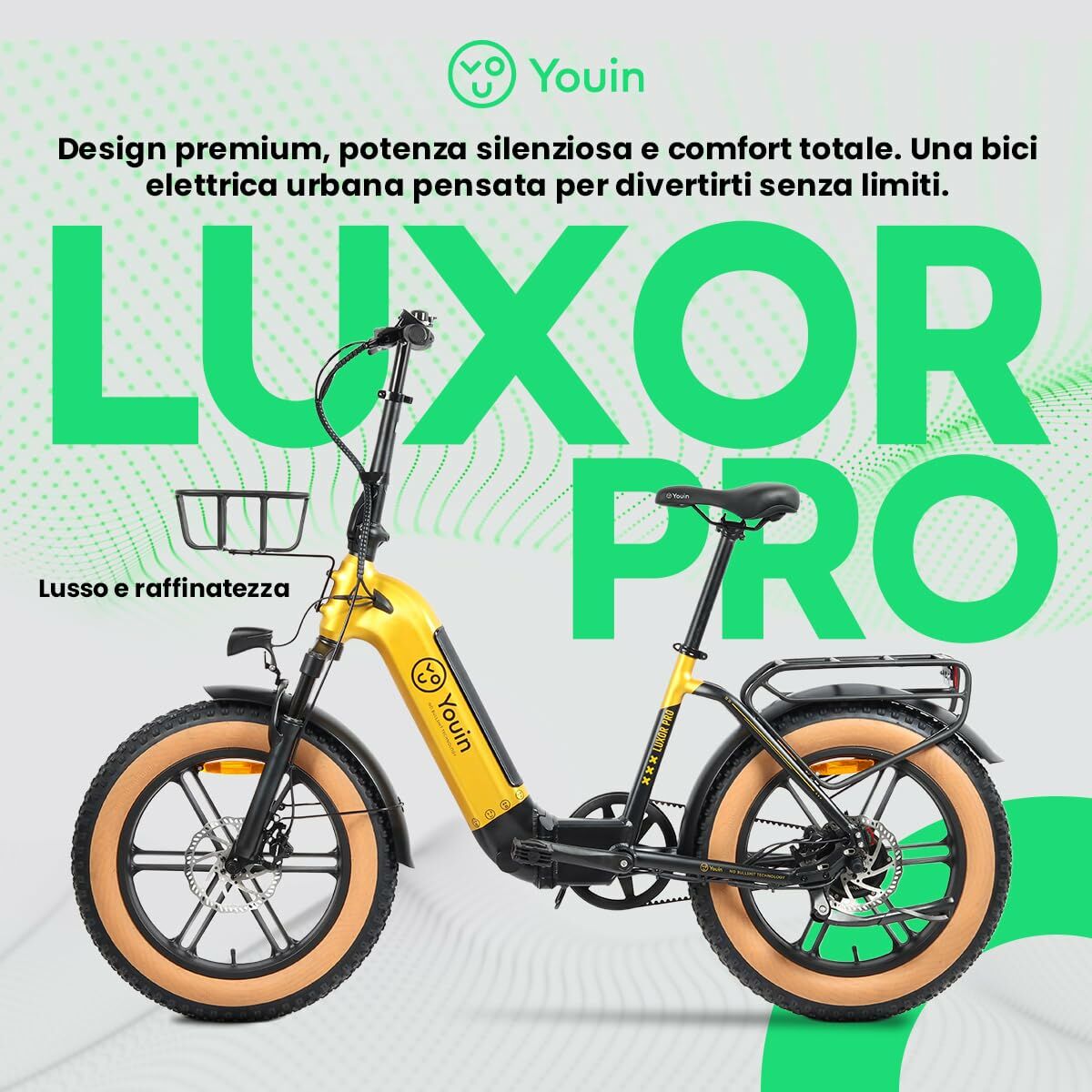 Bicicletă Electrică Youin BK1750 LUXOR II PRO A/N Galben 250 W