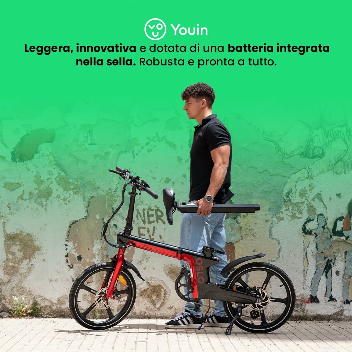 Bicicletă Electrică Youin BK1900 OSLO Roșu