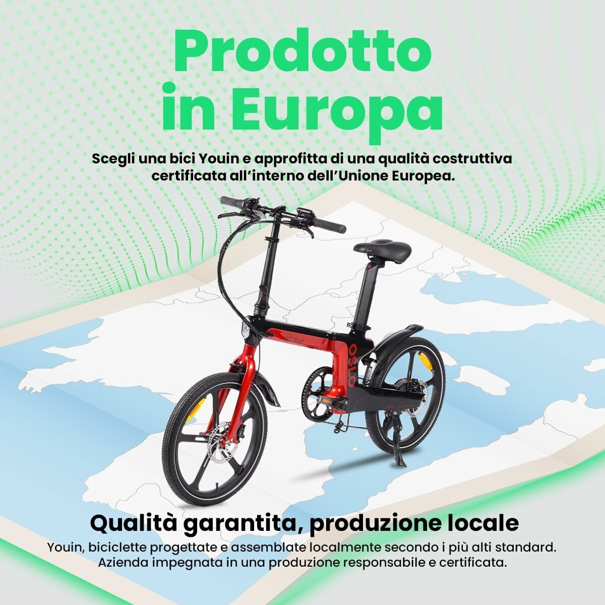 Bicicletă Electrică Youin BK1900 OSLO Roșu