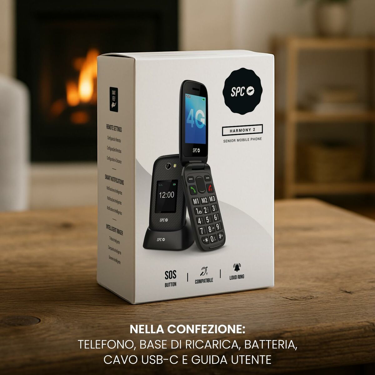 Telefon Mobil pentru Persoane Vârstnice SPC 2337N Negru 128 GB 2,8"