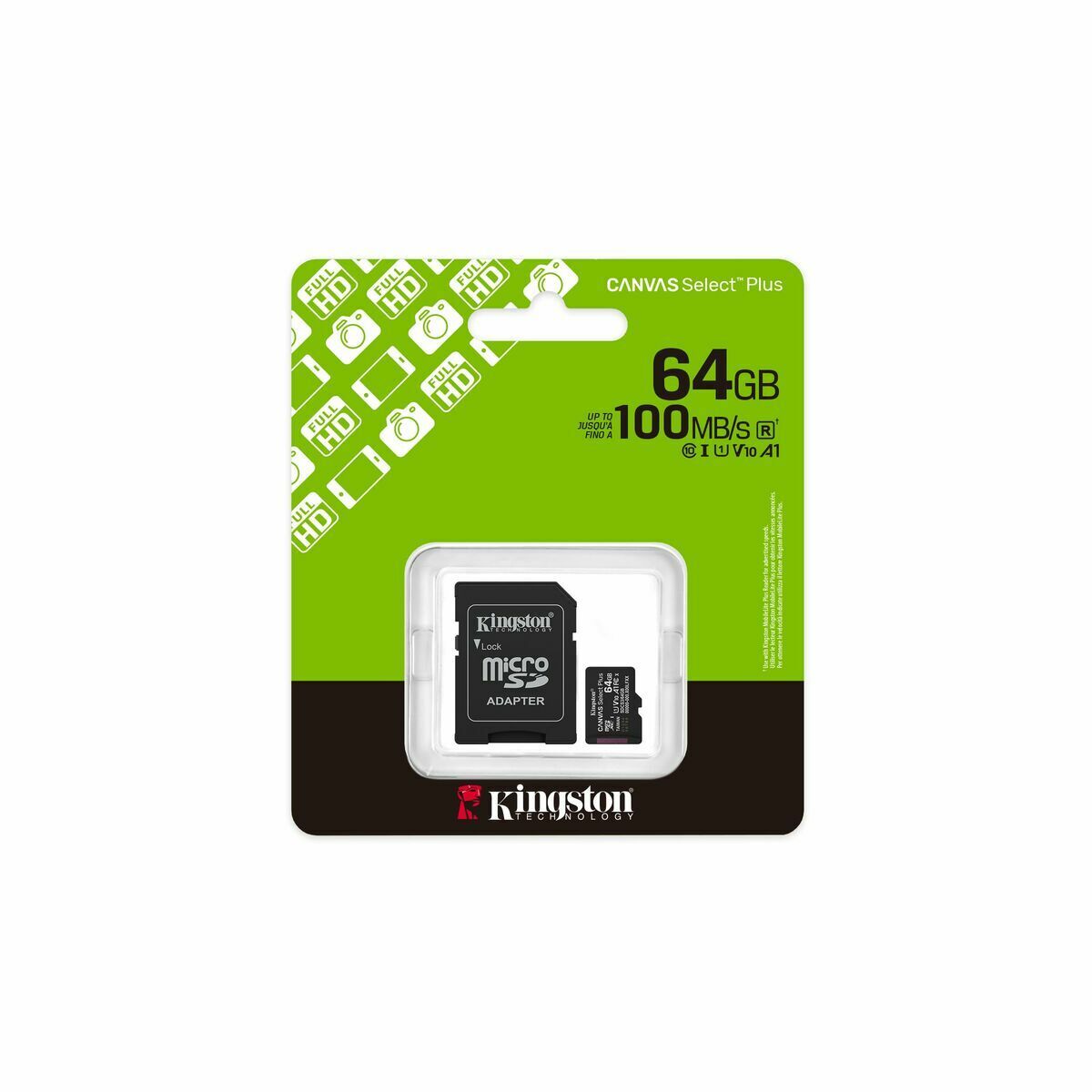 Card de Memorie Micro SD cu Adaptor Kingston SDCS3/64GB 64 GB
