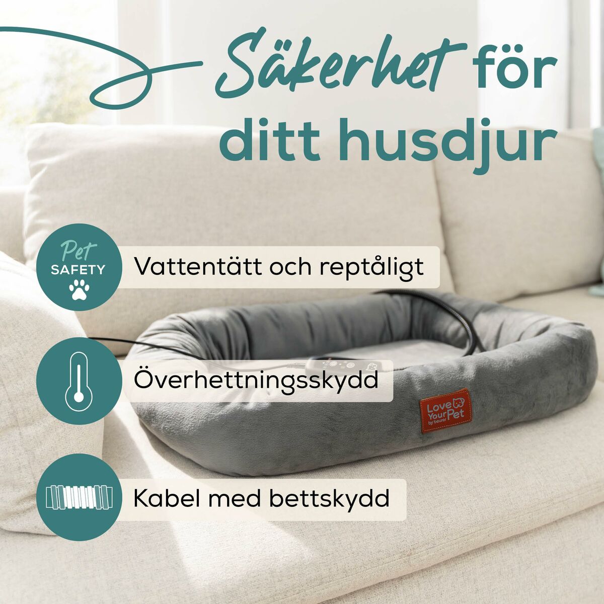 Pat electric pentru animale de companie Beurer PP250 KIRA Gri