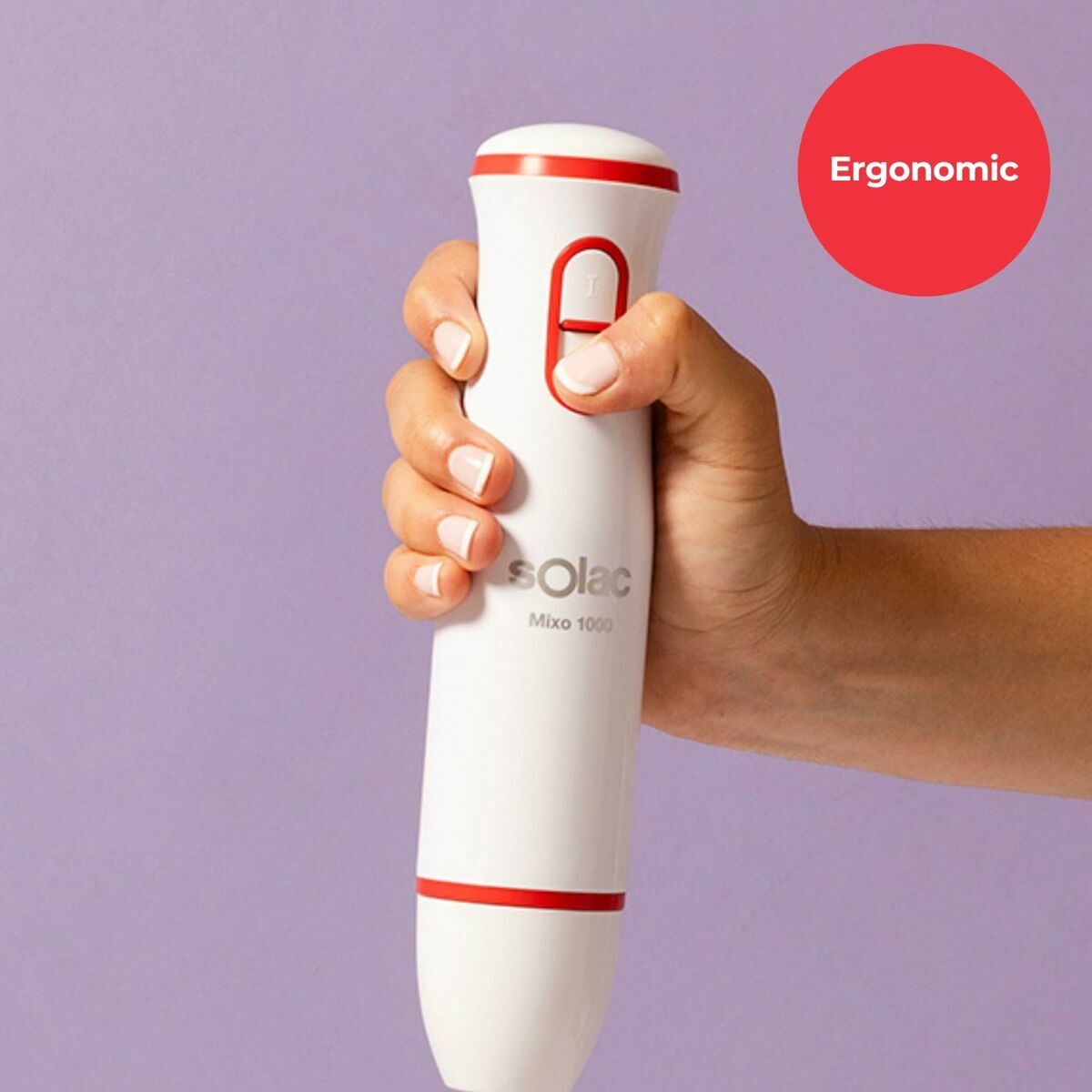 Mixer Manual Solac BA5625 Alb Roșu 1000 W