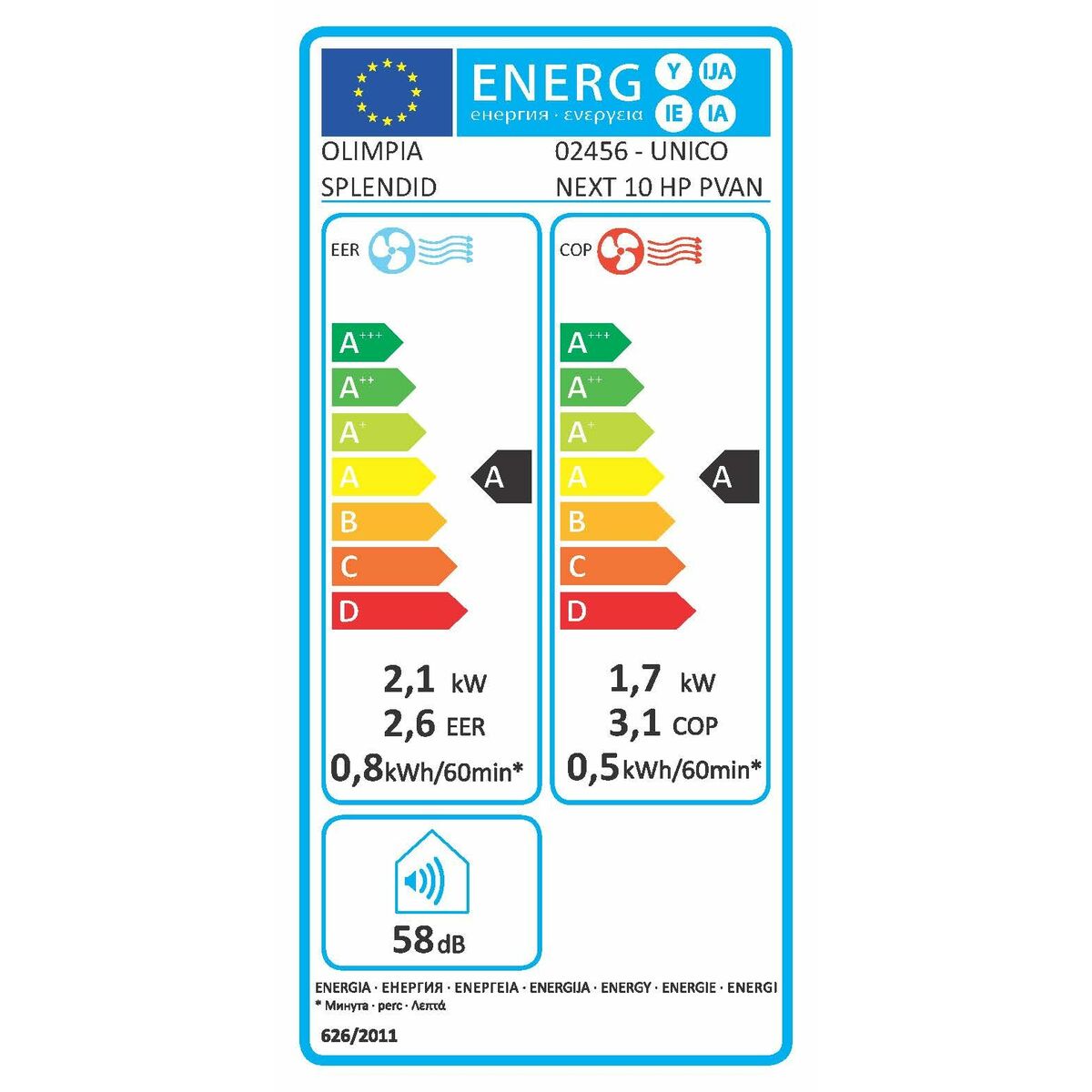 Aer Condiționat Olimpia Splendid 02456 Alb