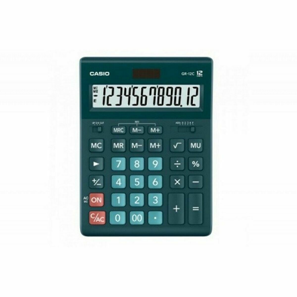 Calculator Casio GR-12C-DG Negru Verde Plastic