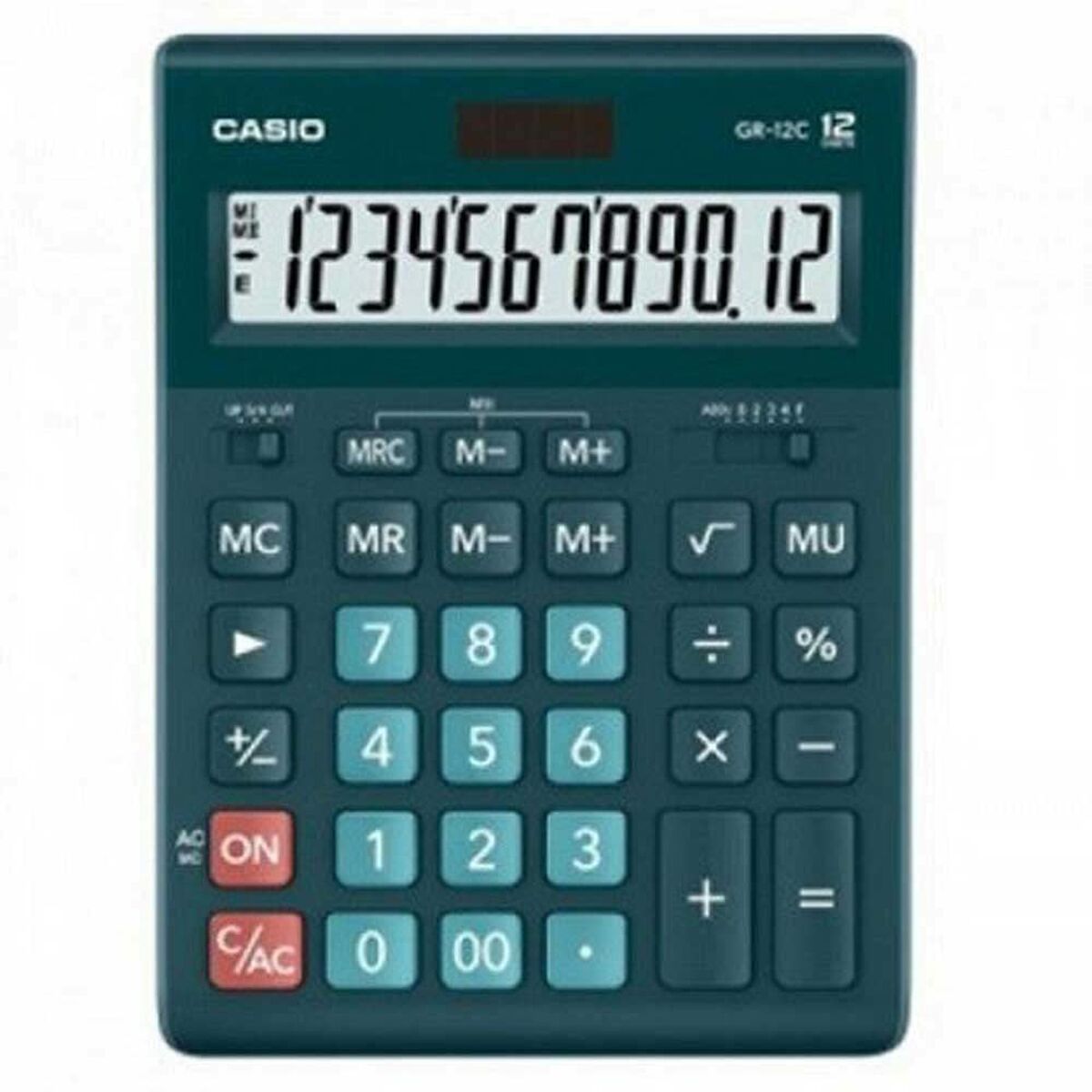Calculator Casio GR-12C-DG Negru Verde Plastic